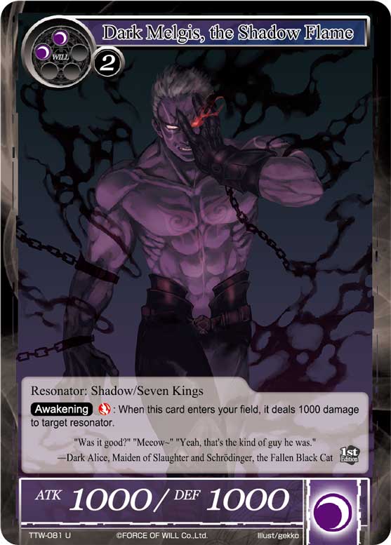 Shadow Princess of Ebony FoW Force of Will TTW-080 Eng SR Dark Faria 